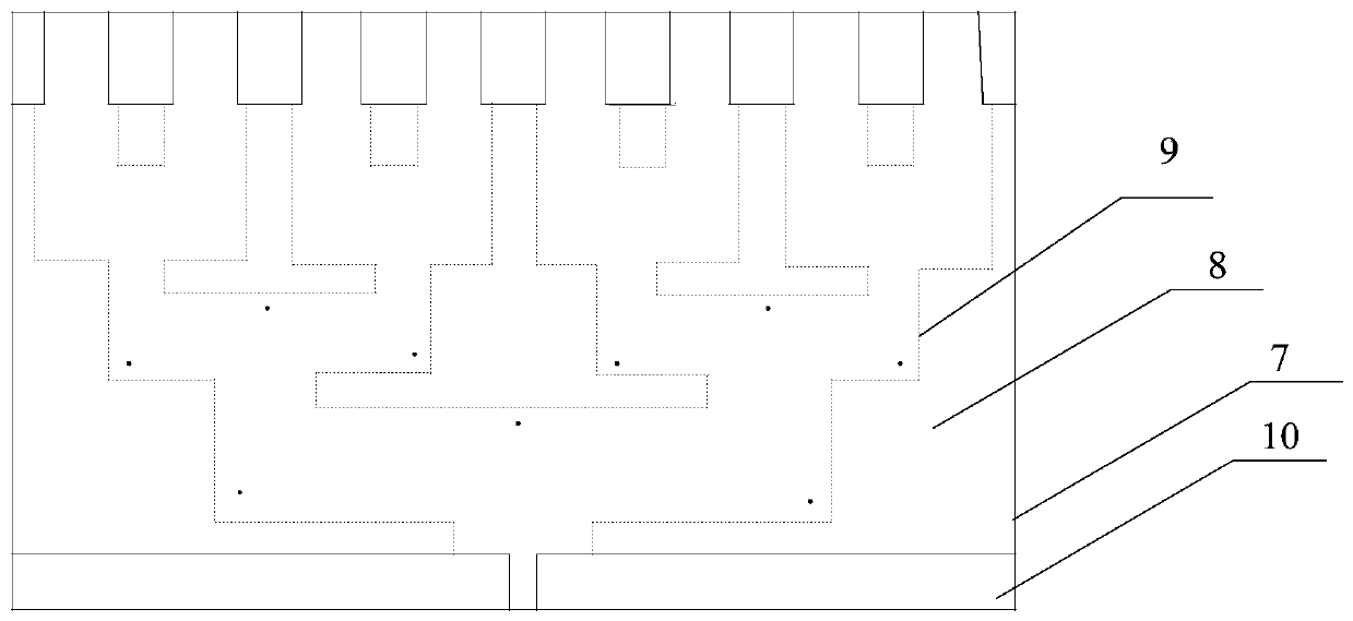 A feeding structure and dual-frequency common-aperture antenna