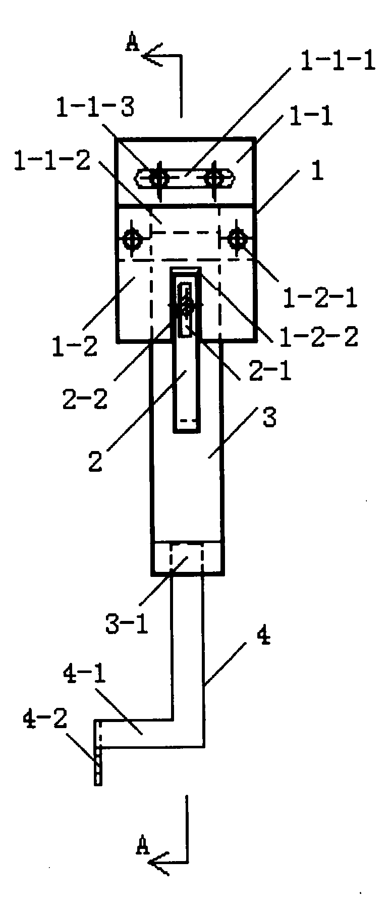 Piezoelectric swing yarn guide needle device for double-needle-bed tricot machine