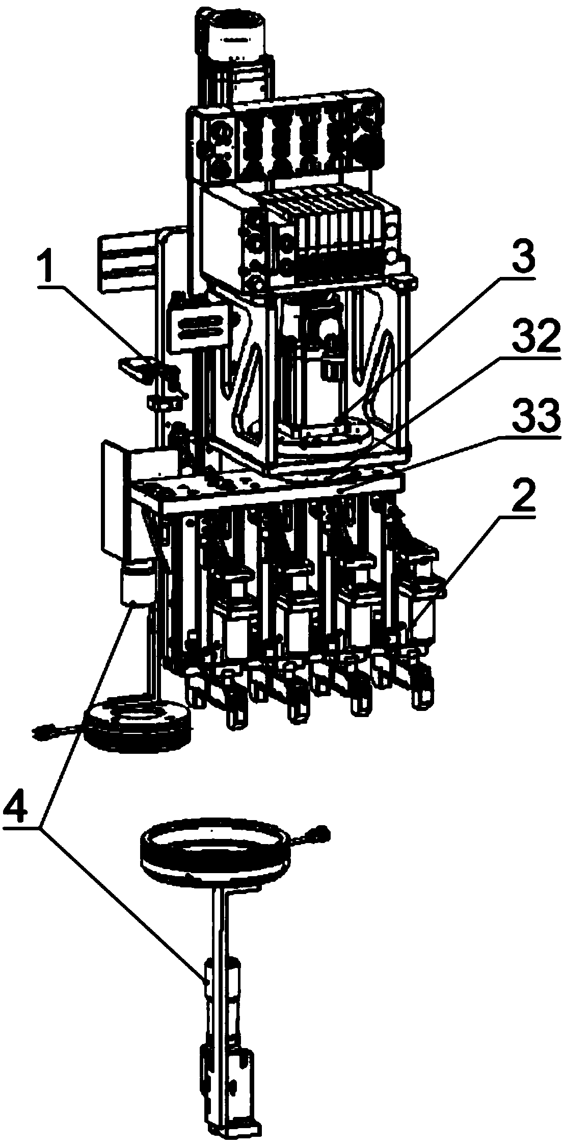 Material picking device and workpiece carrying mechanism