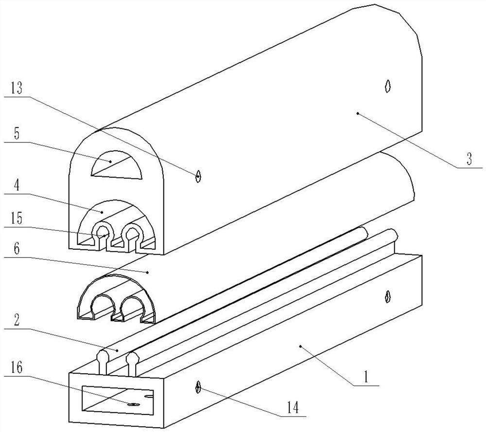 A vibration isolation gap processing device