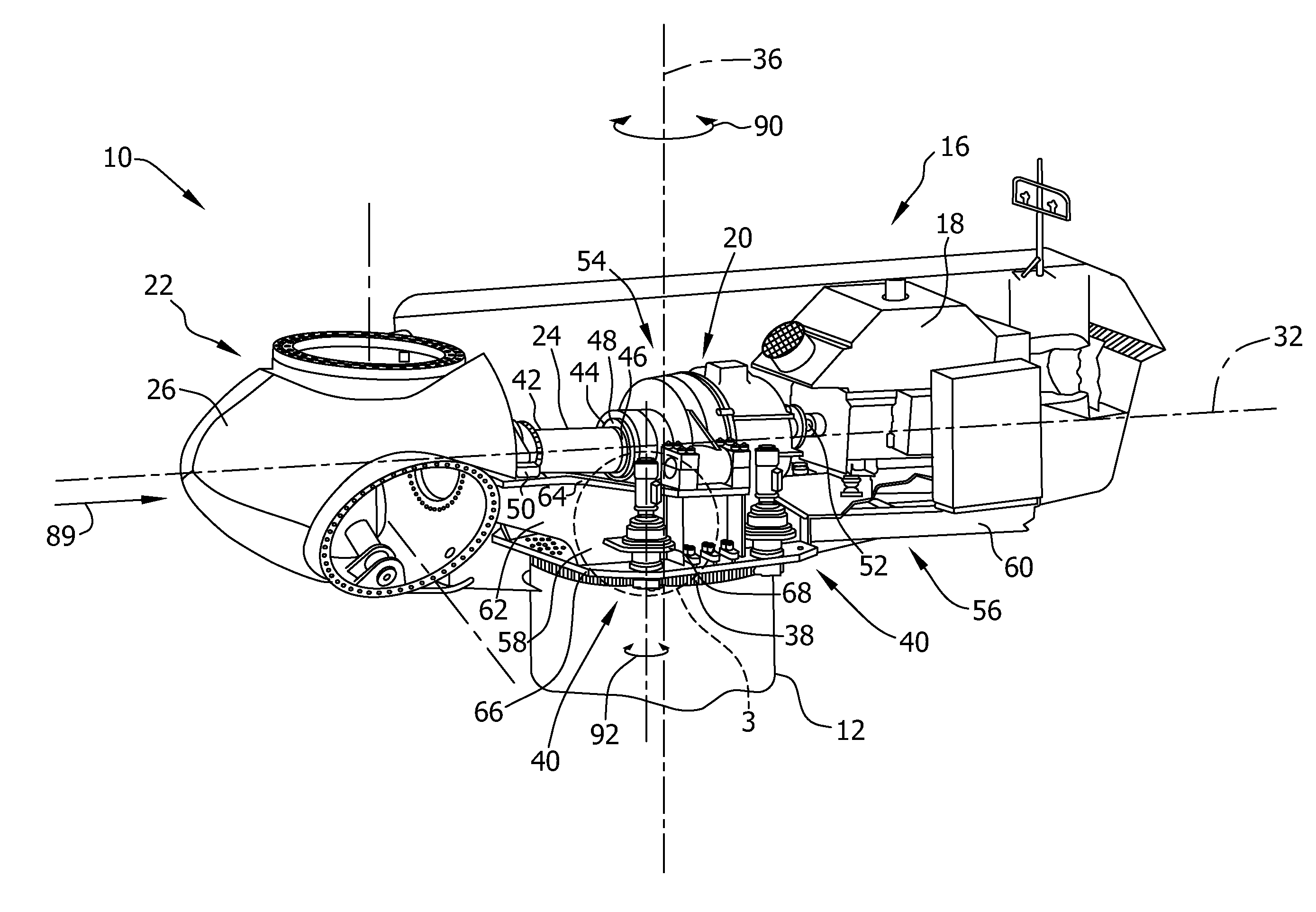 Yaw assembly for use in wind turbines