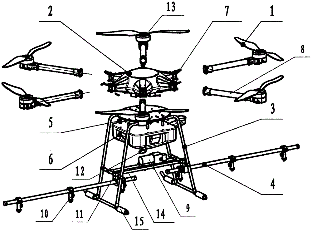 Super-low-altitude remote control flight plant protection machine