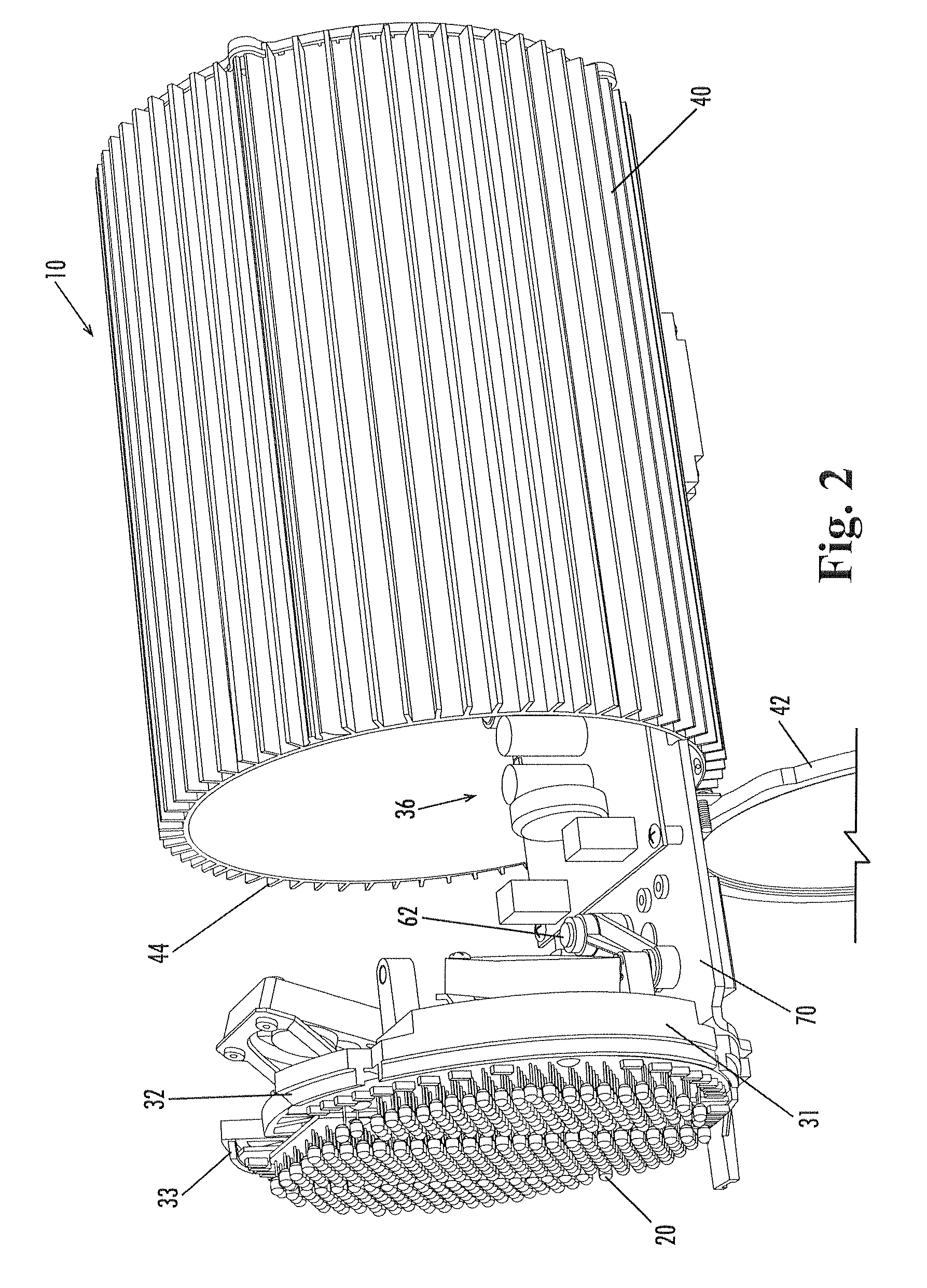 Infrared illuminator with variable beam angle