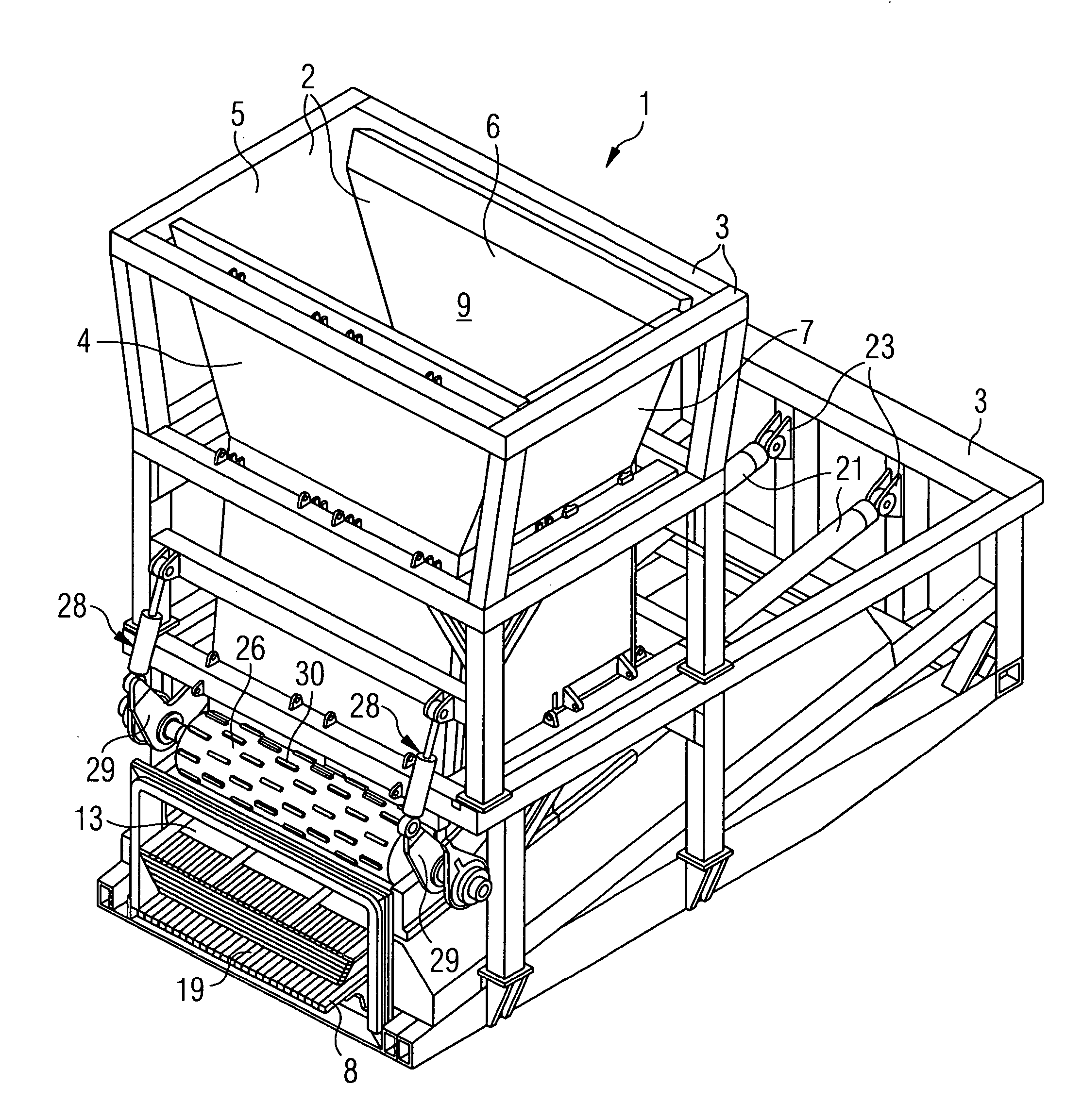 Charging device, especially charging stock preheater