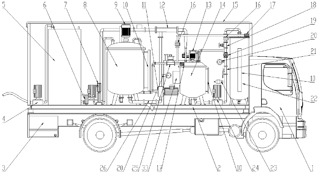 Profile controlling and water plugging device for oil-containing sludge