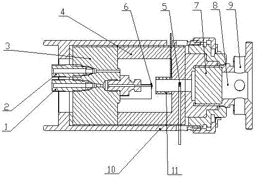 Fireproof and blockage-proof structure for FID (flame ionization detector) combustion chamber