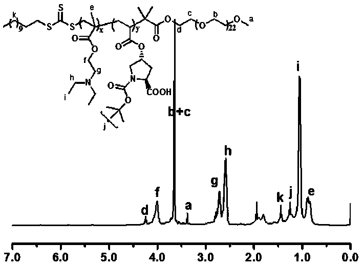 pH responsive block polymer immobilized with L-proline, and applications thereof