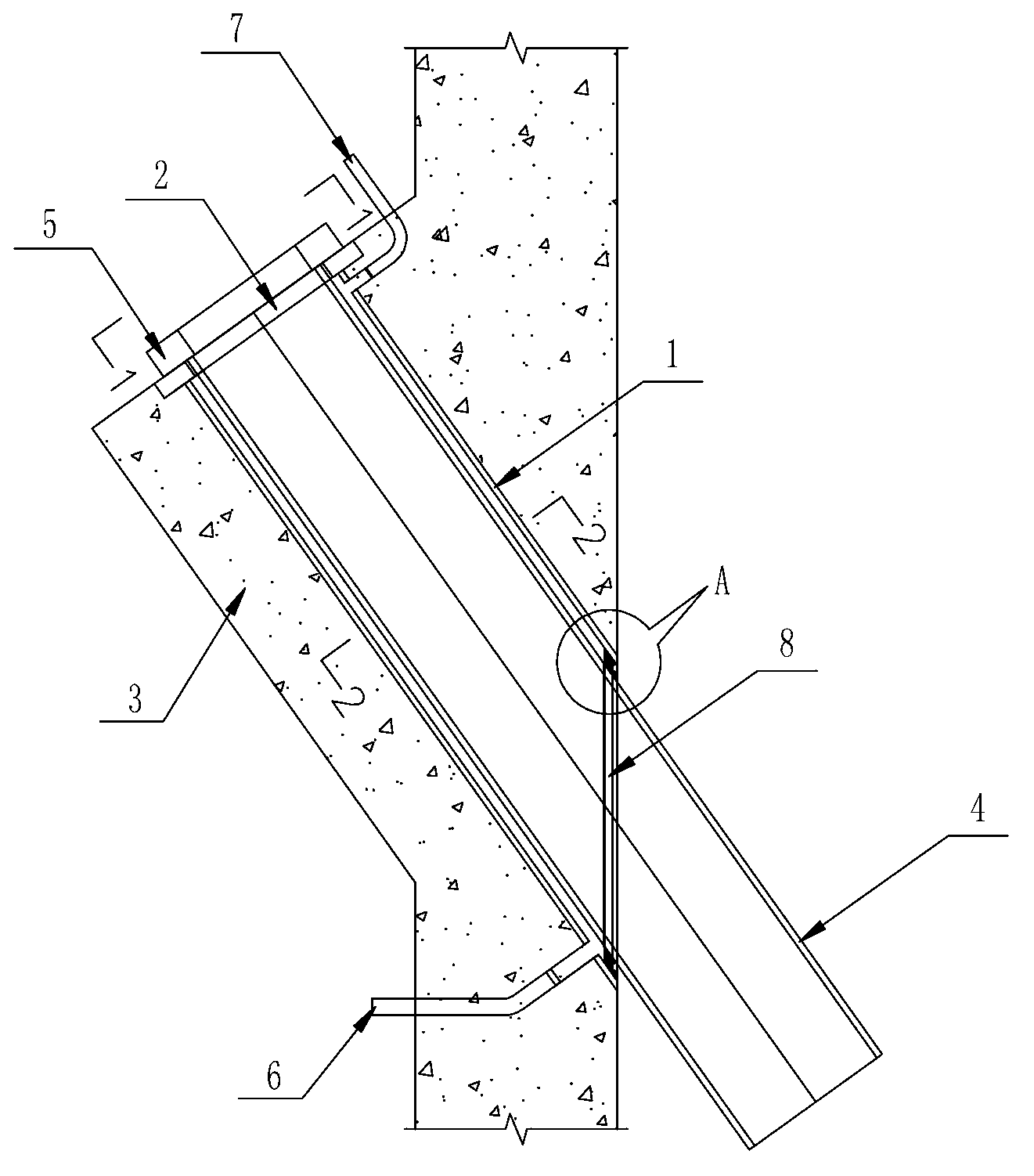 Inner sleeve-type inclined guy cable main tower cable guide pipe and construction method thereof