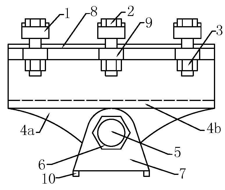 Movable clamping seat for connecting U-shaped steel bracket with individual hydraulic prop