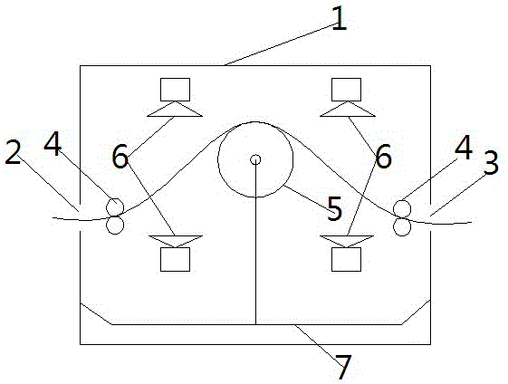 Strip steel acid pickling device conducting oblique spraying