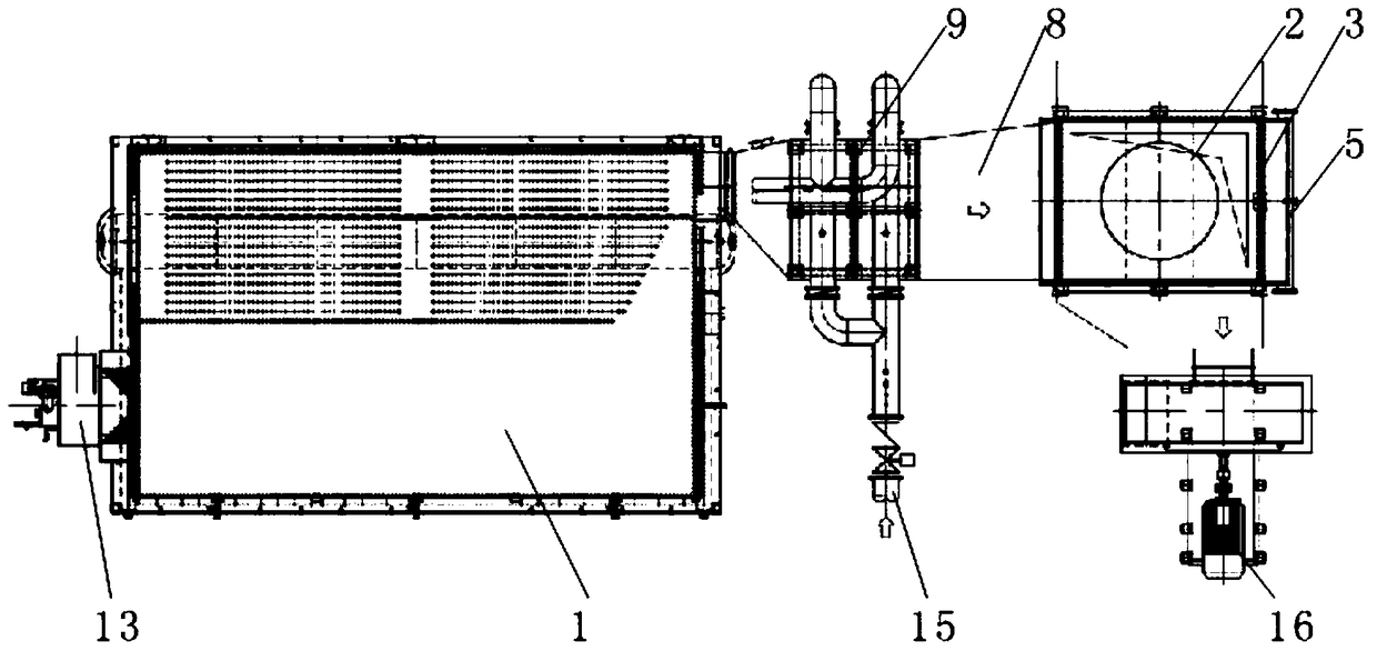 A large gas hot water boiler