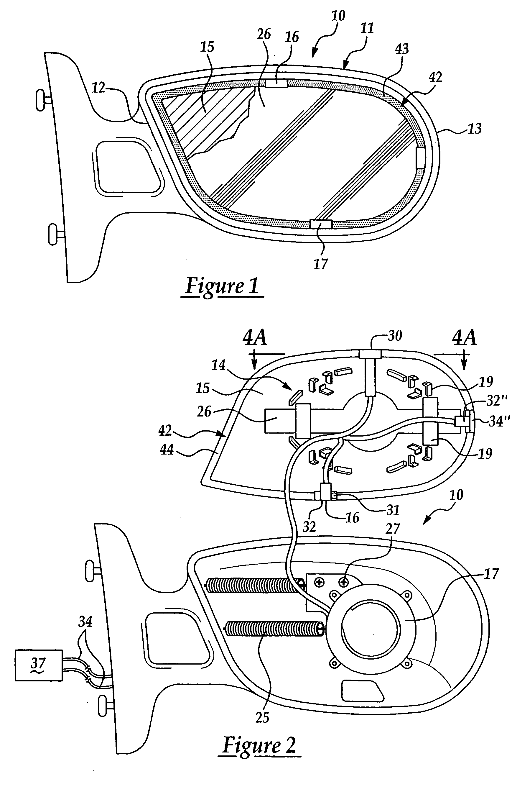 Side view mirror with light emitting trim ring