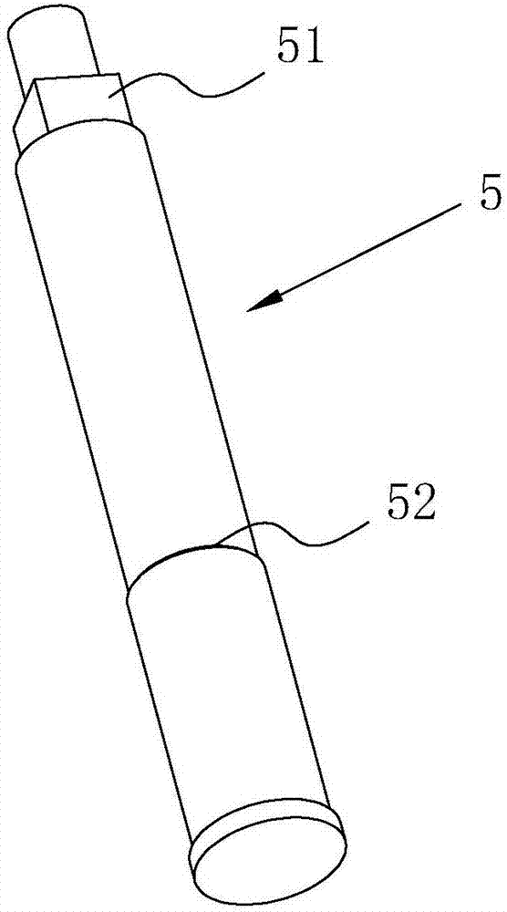 Square head cutting machining device for shaft part and square head machining method for shaft part