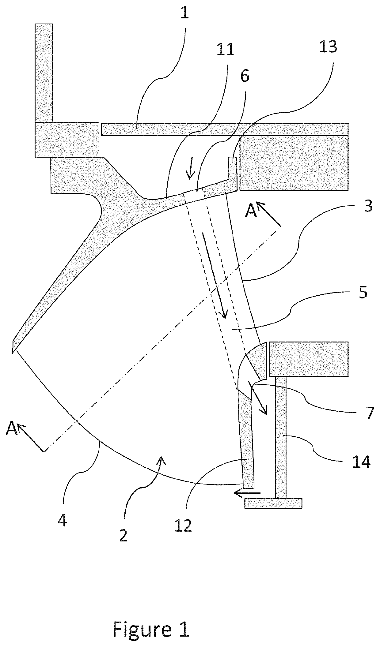 Hydraulic machine comprising a radial flow runner