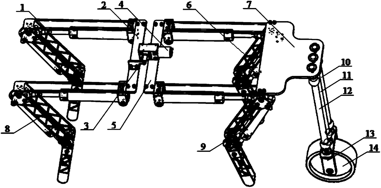 Multifunctional multi-legged bionic robot system on basis of pneumatic systems