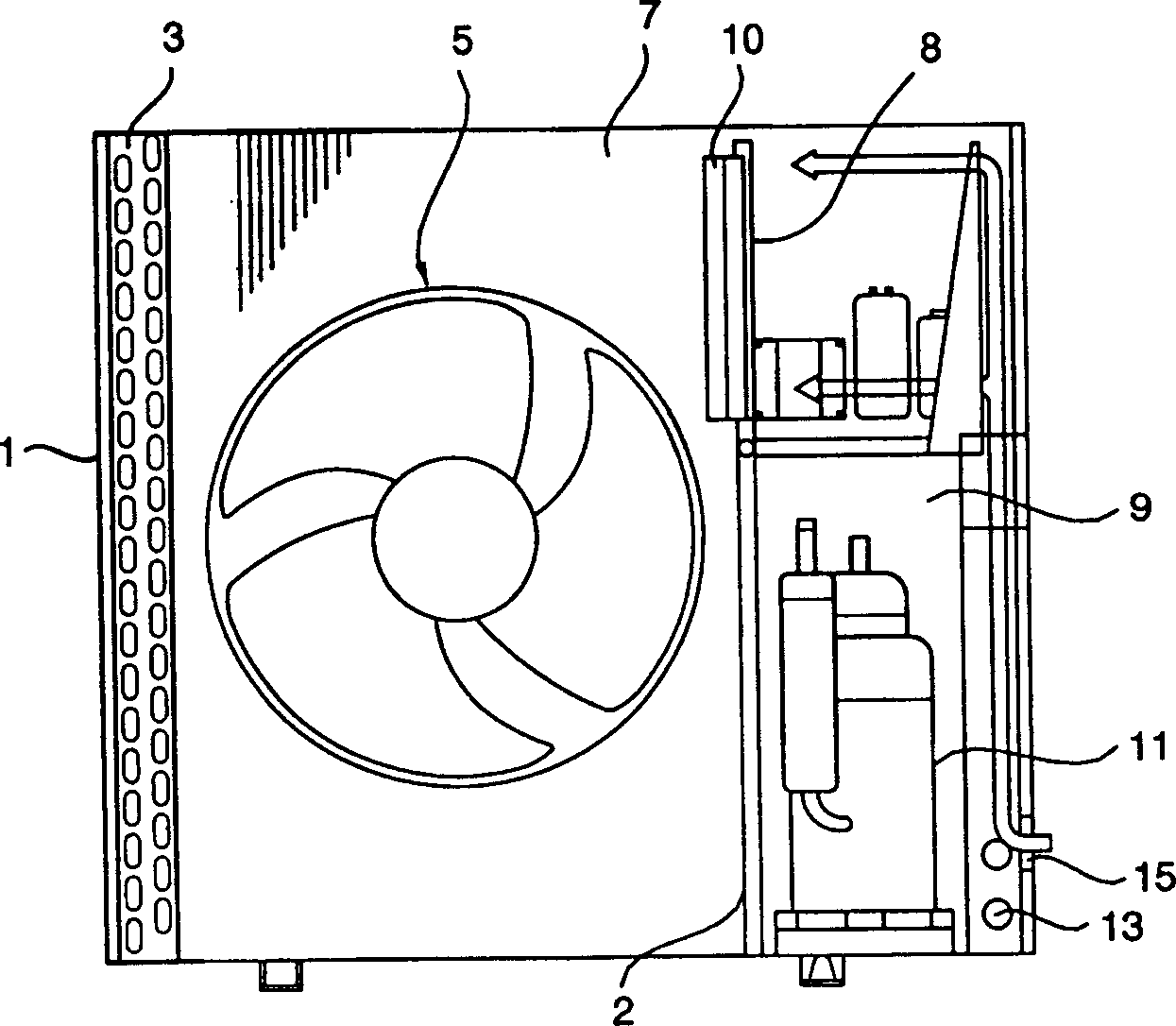 Outdoor unit for split aor conditioner