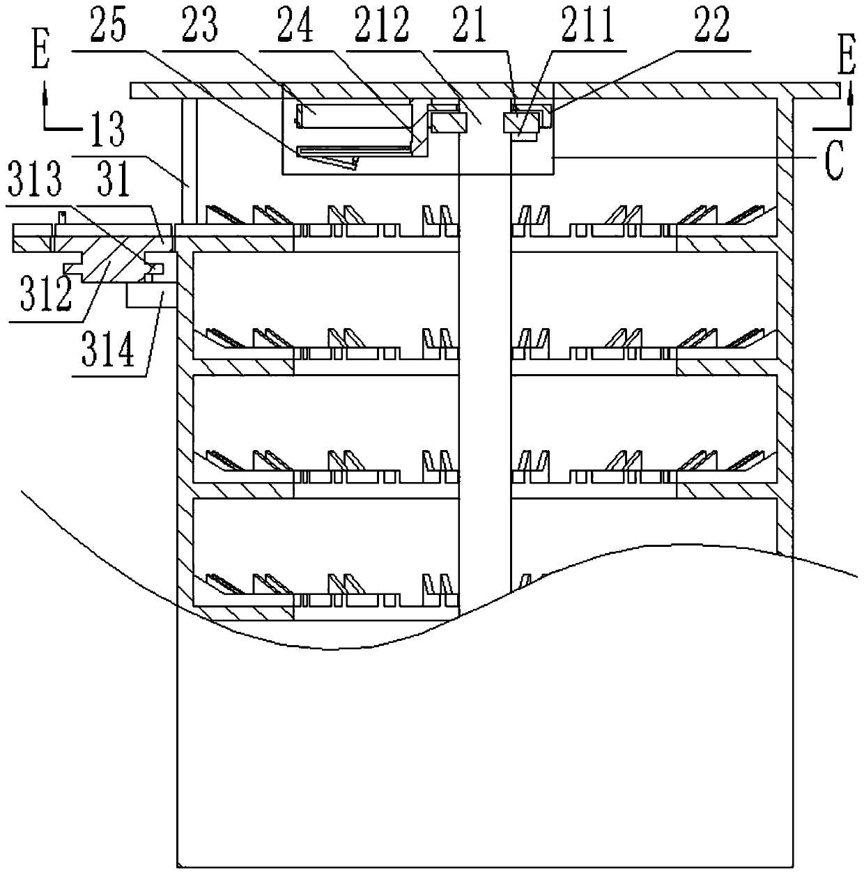 Core assembly of intelligent stereo parking garage based on Internet