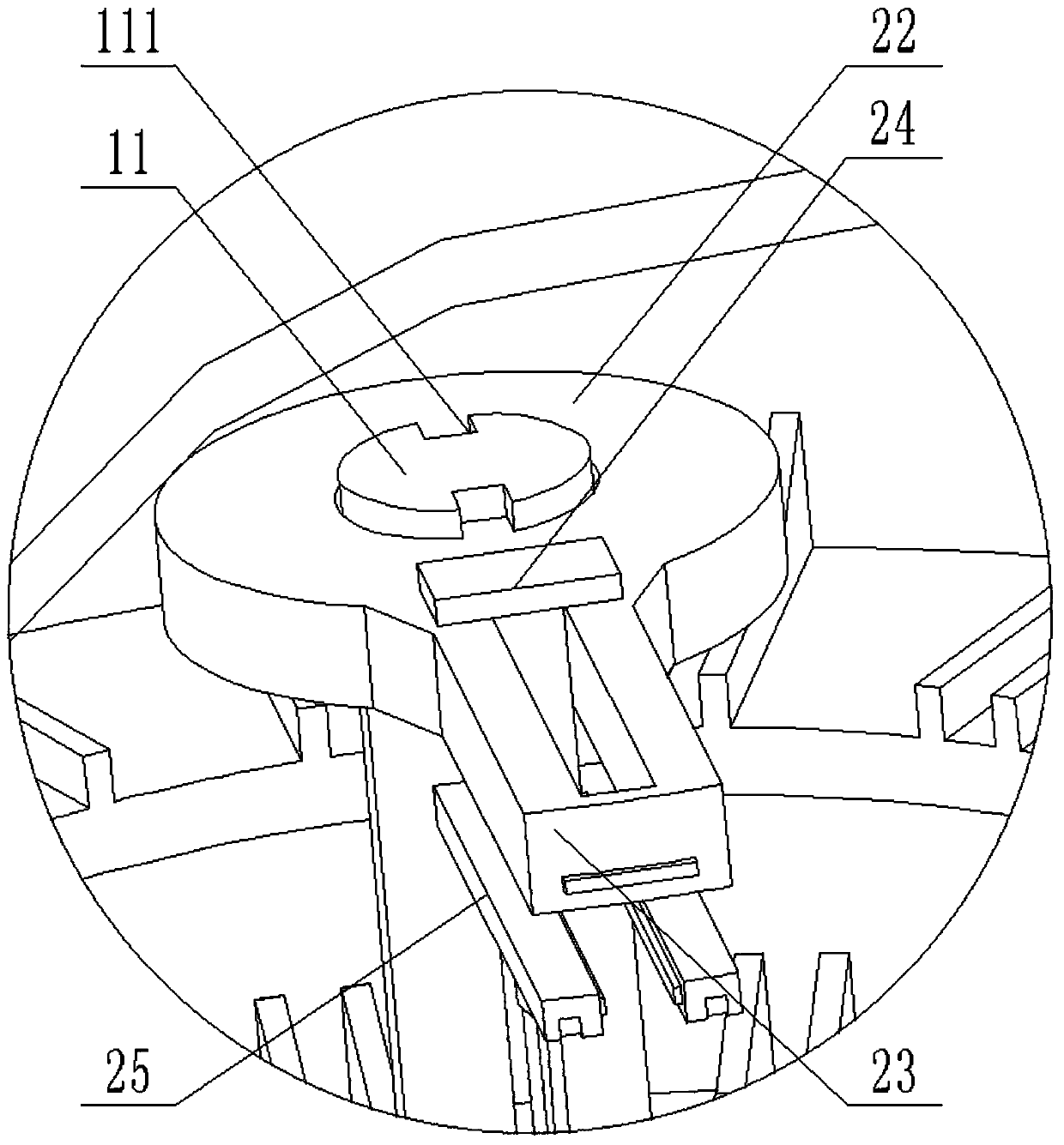 Core assembly of intelligent stereo parking garage based on Internet