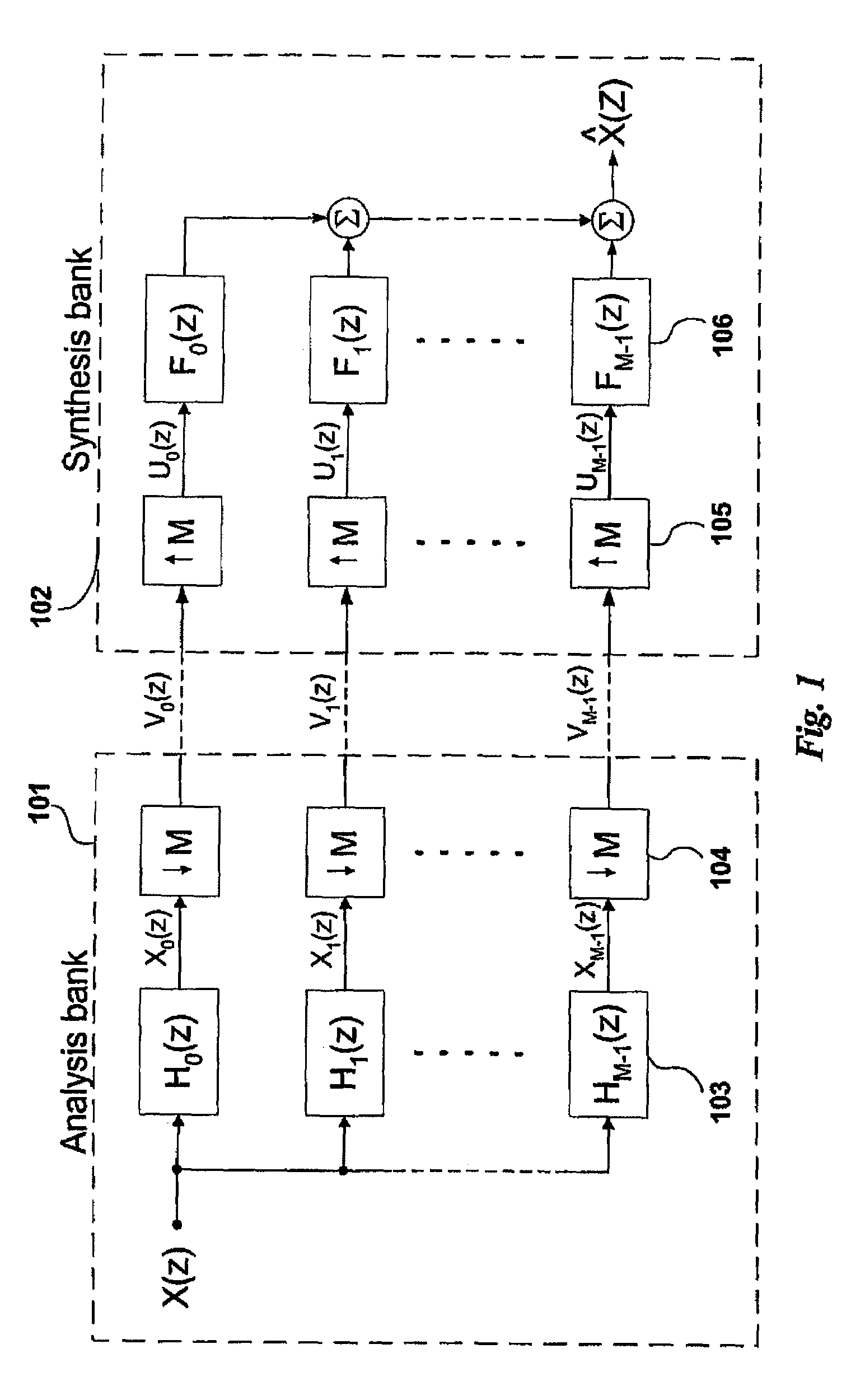 Aliasing reduction using complex-exponential modulated filterbanks