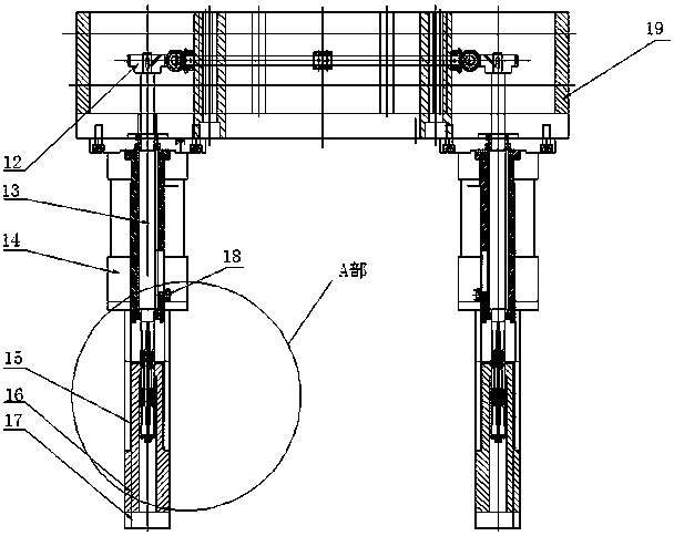 Synchronous pressing synchronous adjusting and digital adjusting mechanism of powder pressing machine