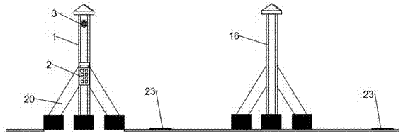 Multifunctional road bridge height limiting device