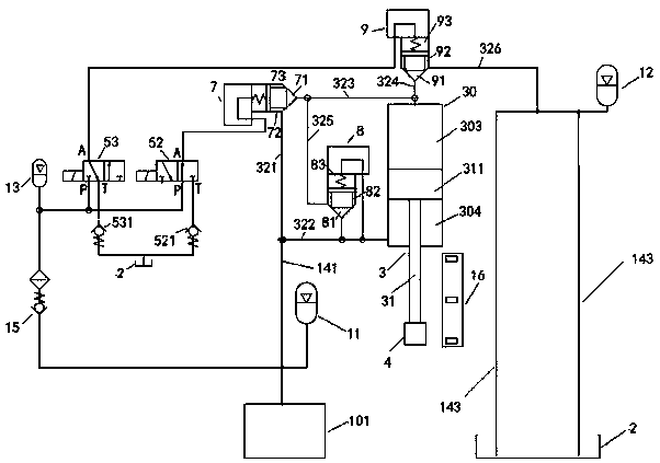 Hydraulic system for hydraulic hammer