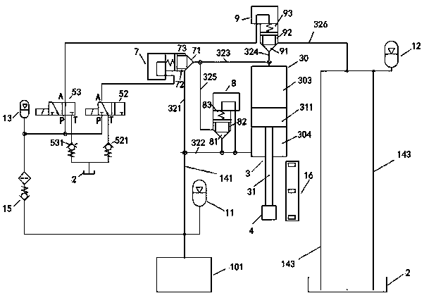 Hydraulic system for hydraulic hammer