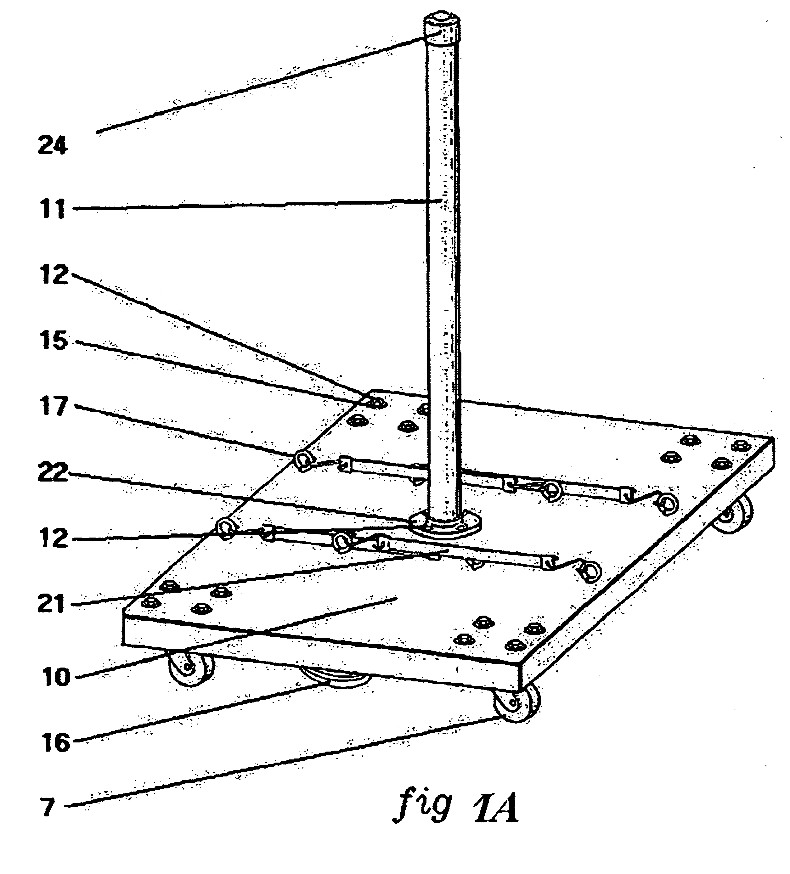 Mobile telescopic antenna mount for wireless networking site surveys