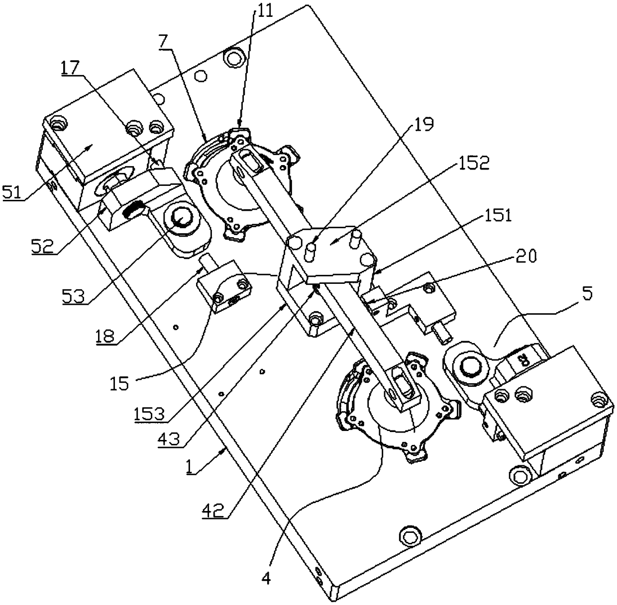 Five-claw self-centering clamping tool with detecting function