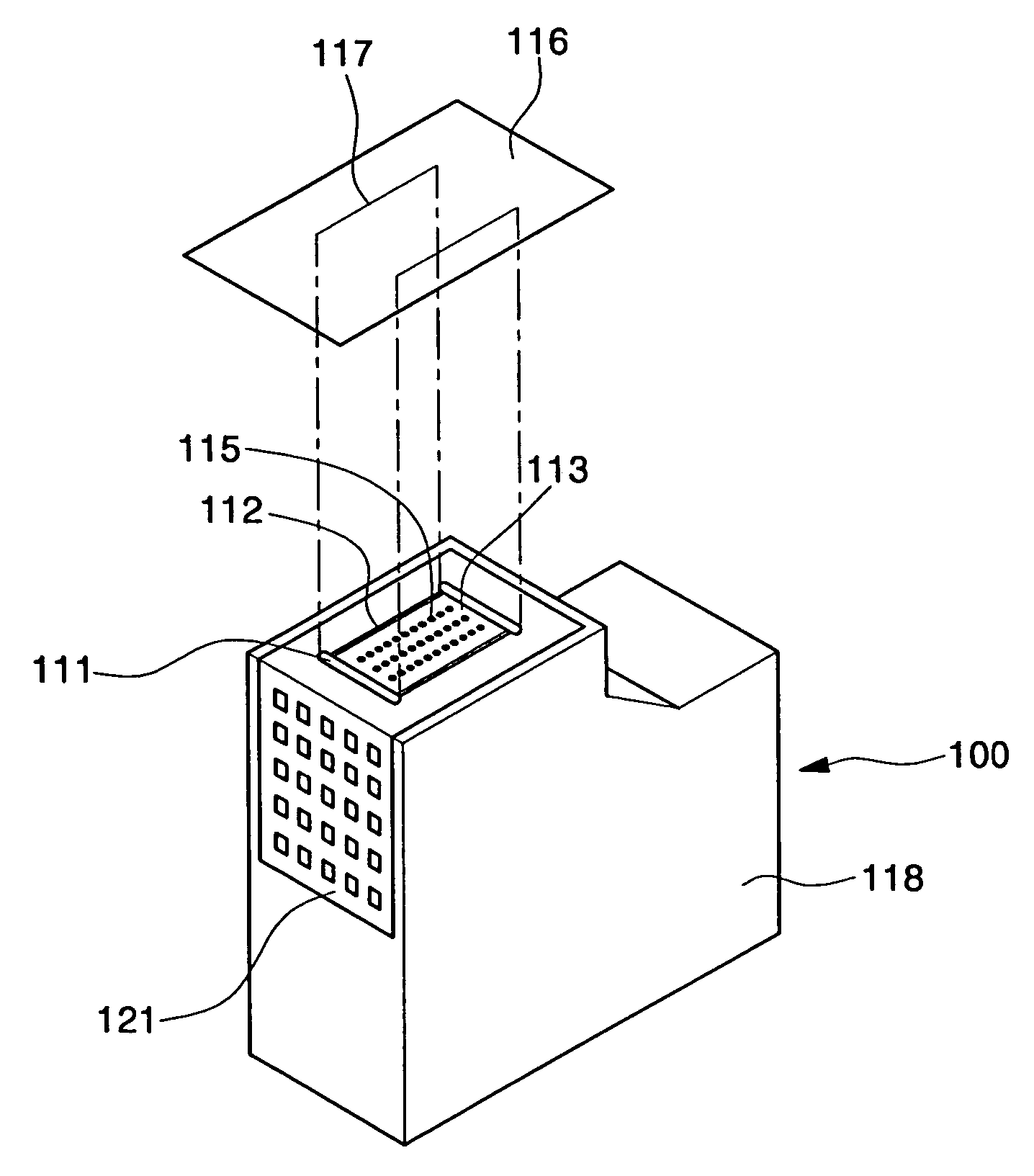 Nozzle tape used with inkjet cartridge