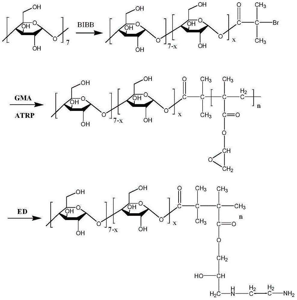 Star carbon dioxide fixed carrier and preparation method thereof as well as preparation method of separating membrane material