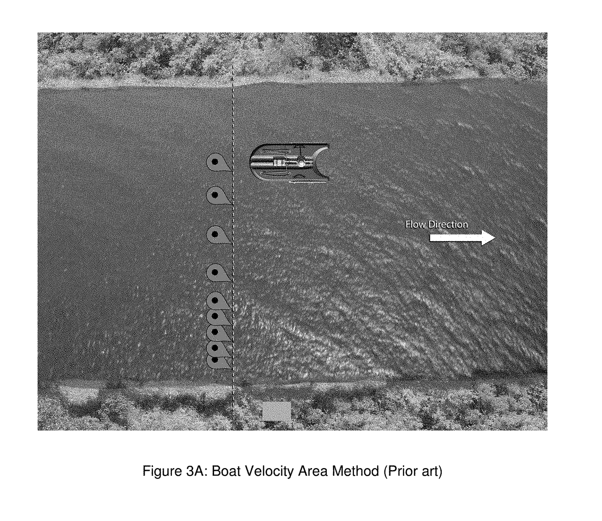 Technique to measure the distance between stations using dgps/rtk GPS in the velocity area method (stationary) with an acoustic doppler current profiler