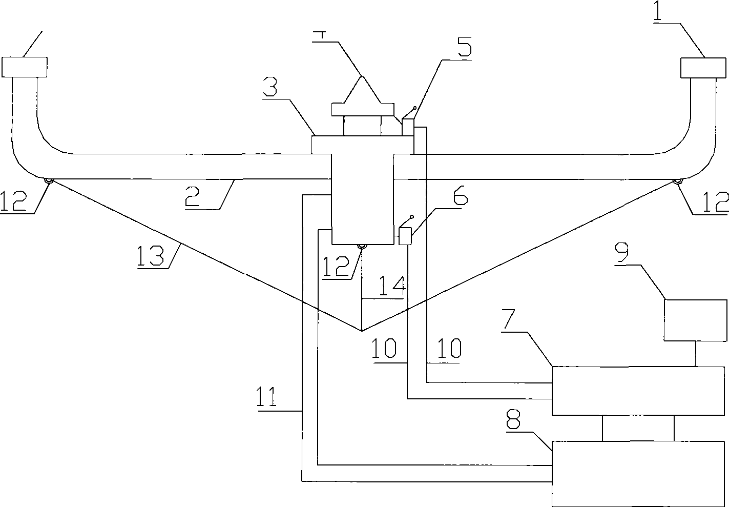 Method for measuring internal force of guy cable in active service and measuring device using same