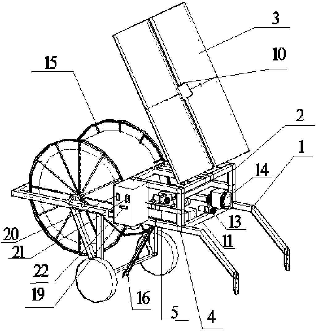 Solar driving device of coil type automatic walking sprinkler