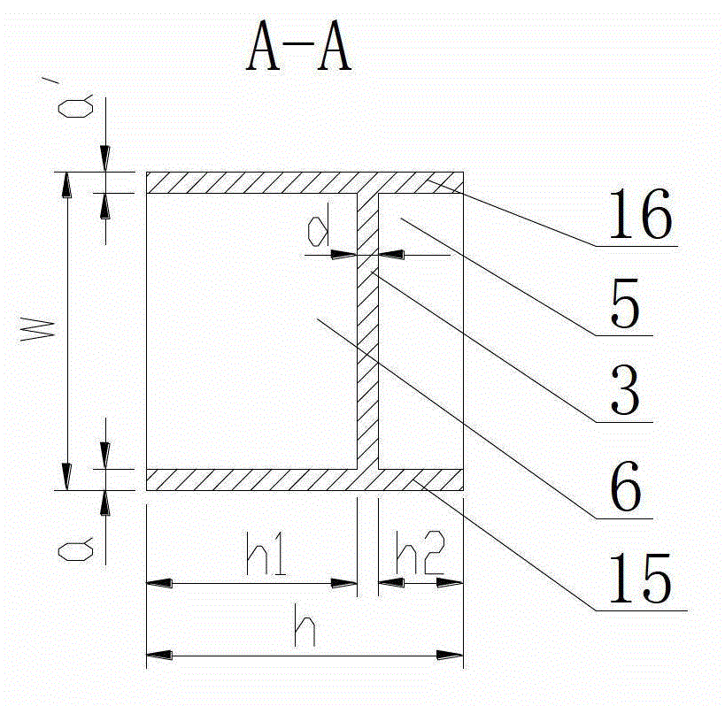 Crossed bracket with I-shaped section