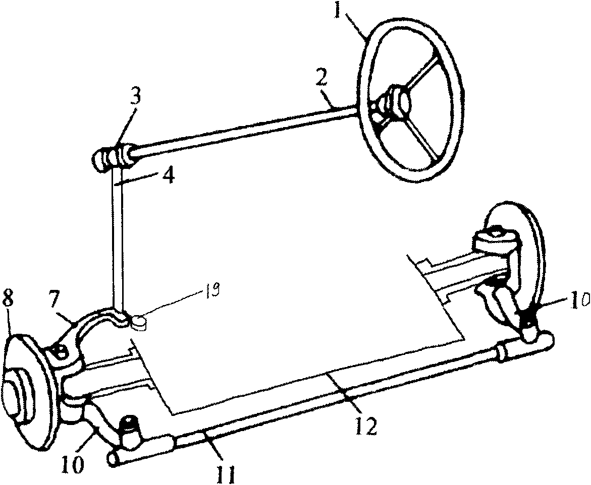 Steering wheel walking tractor