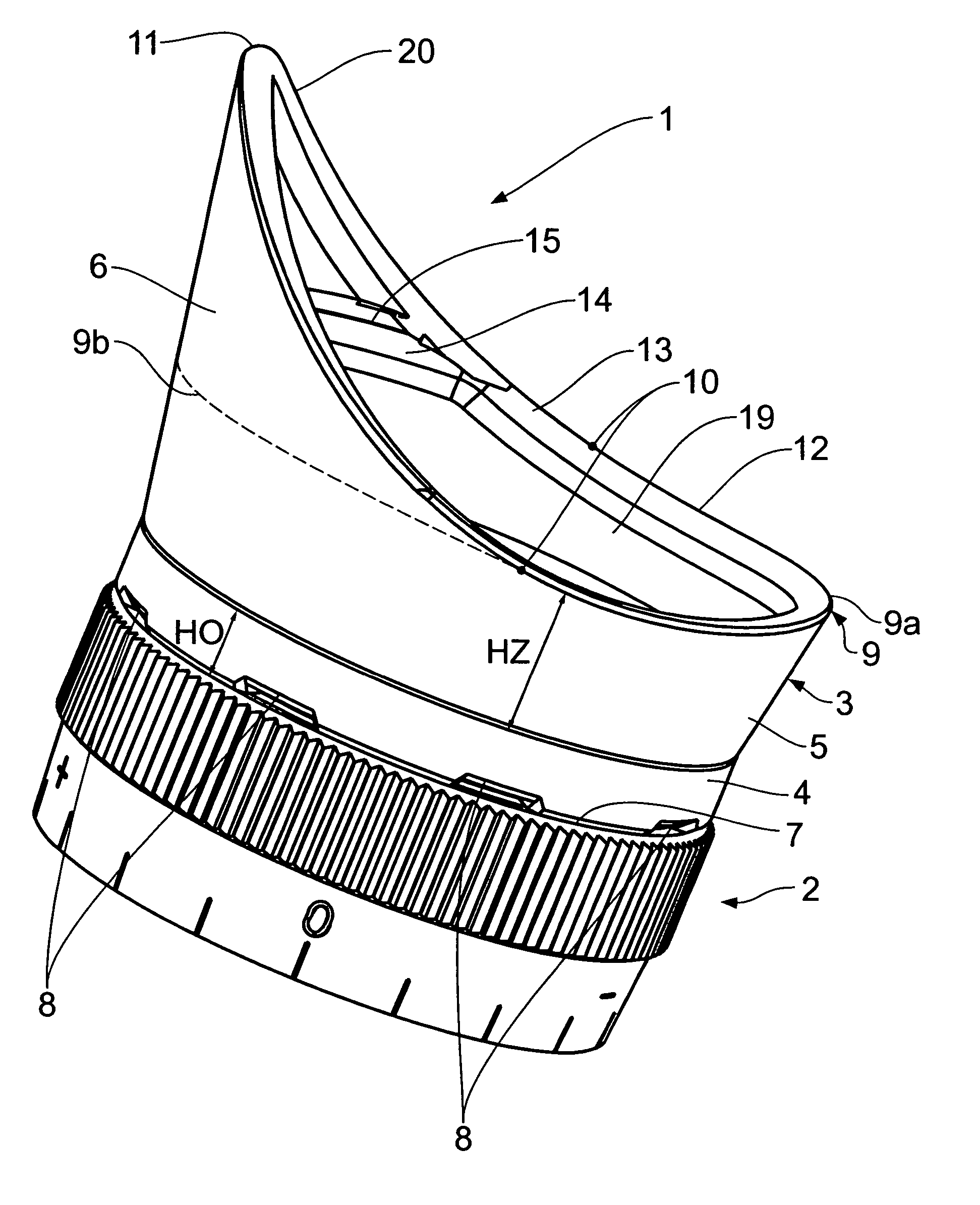 Foldable eyepiece cup