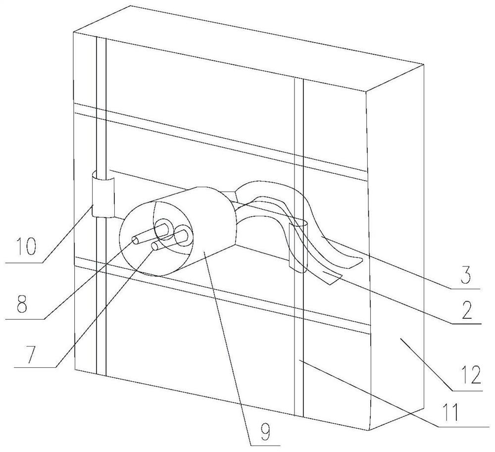 Grouting pipe connecting structure at ground crack