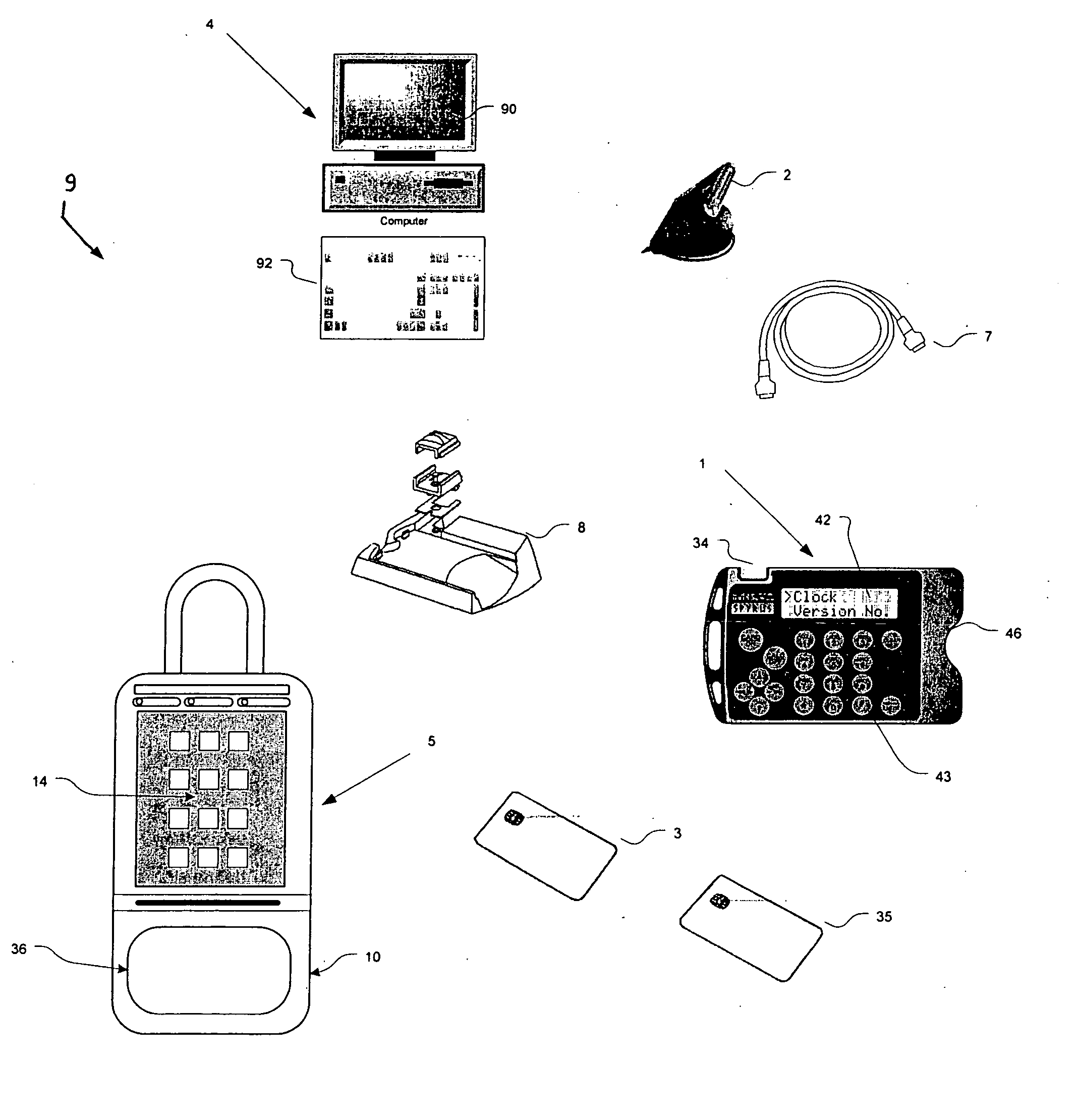 Electronic lock system and method for its use with a secure memory card