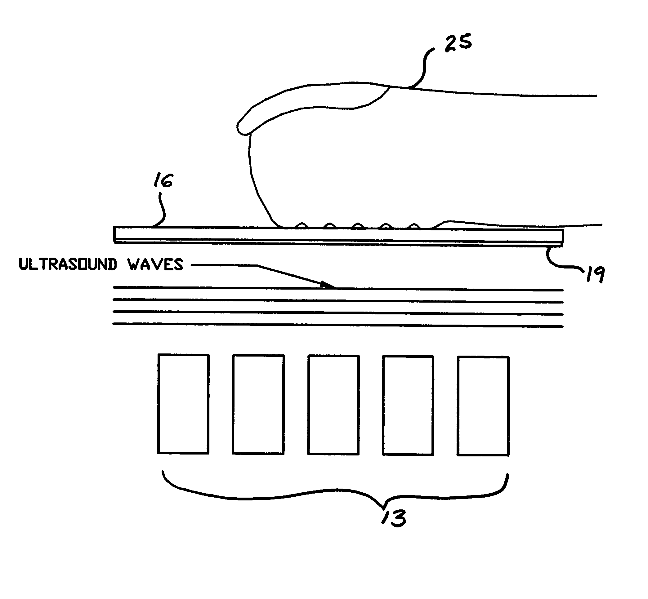 Ultrasonic fingerprint scanning utilizing a plane wave