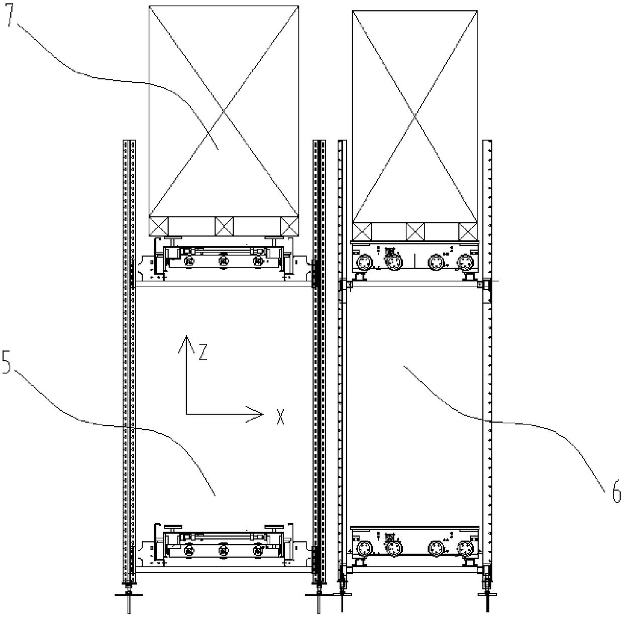 Shuttle vehicle capable of picking and putting cargos in intensive warehouse