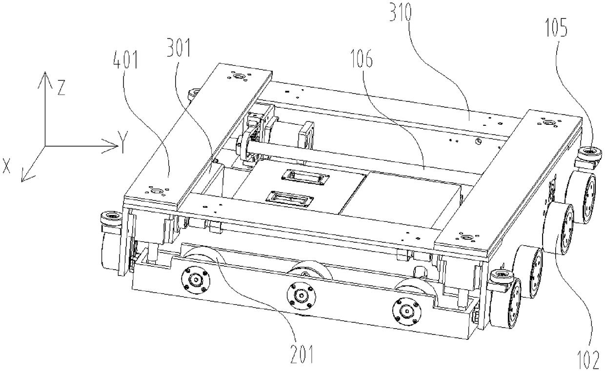 Shuttle vehicle capable of picking and putting cargos in intensive warehouse