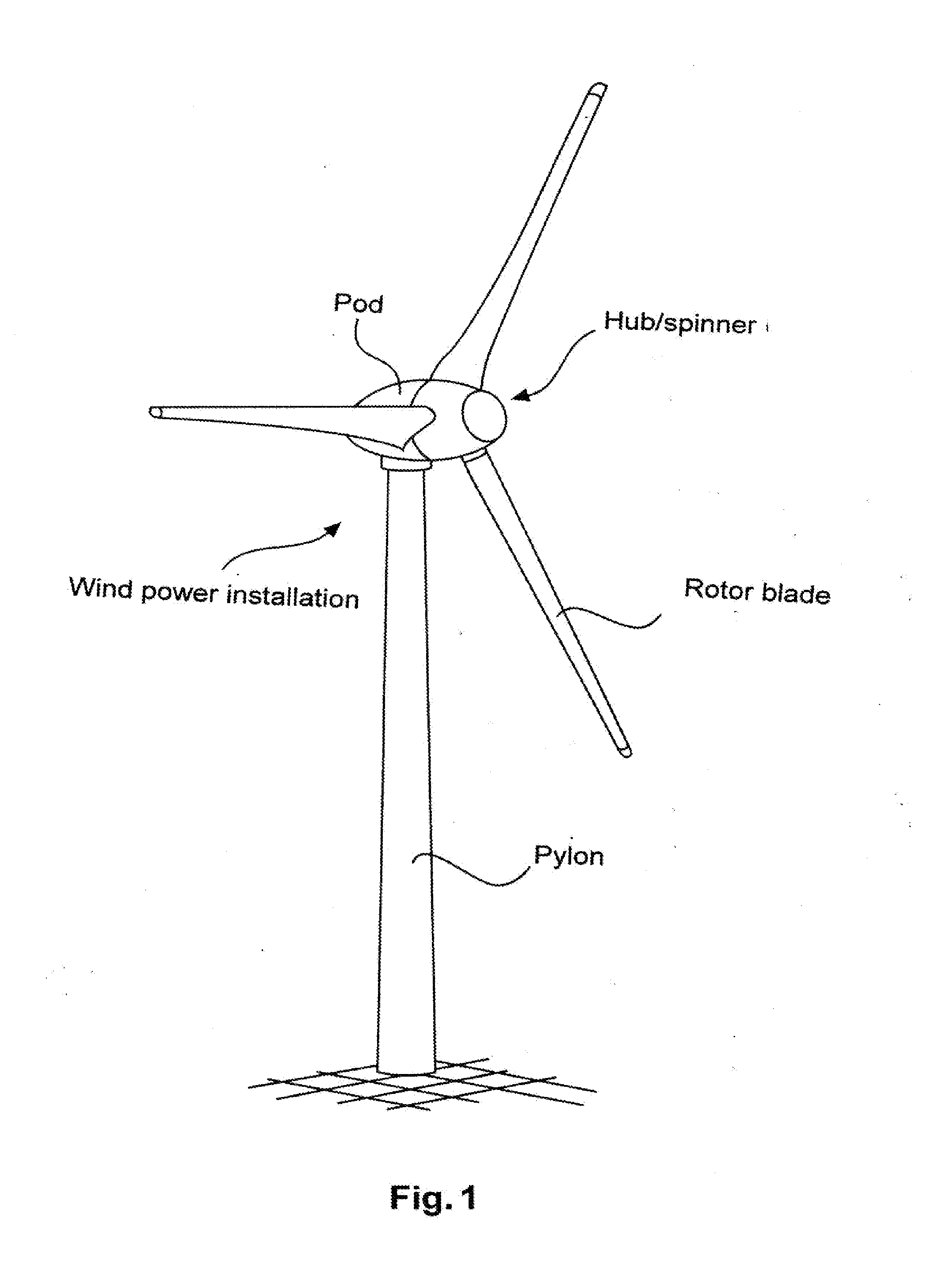 Wind turbine generator system and method for operating a wind turbine generator system