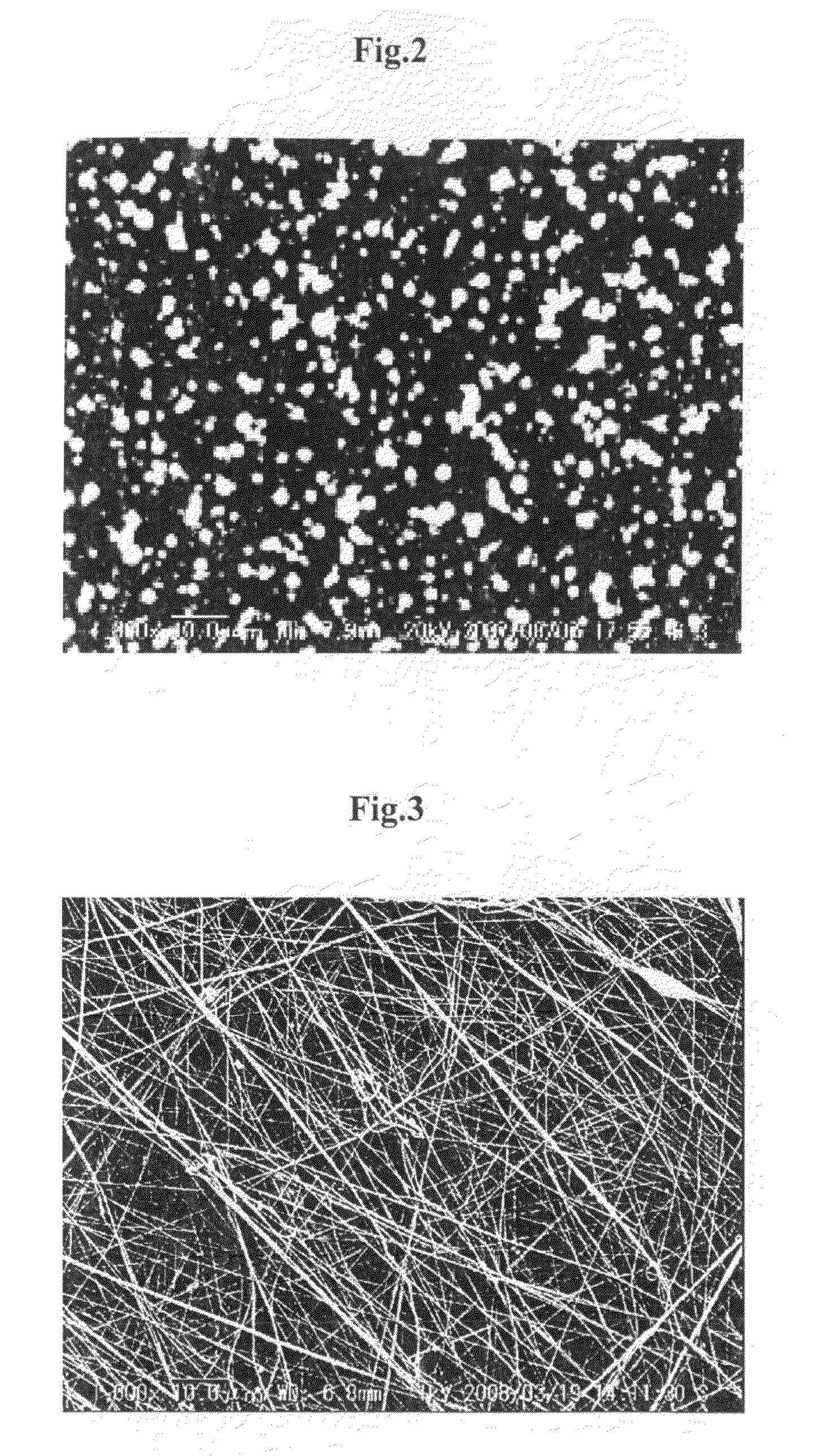 Polymer fiber material, method of producing the same, and filter for filtering fluid