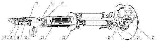 Human-simulated mechanical arm based on hybrid driving of various artificial muscles