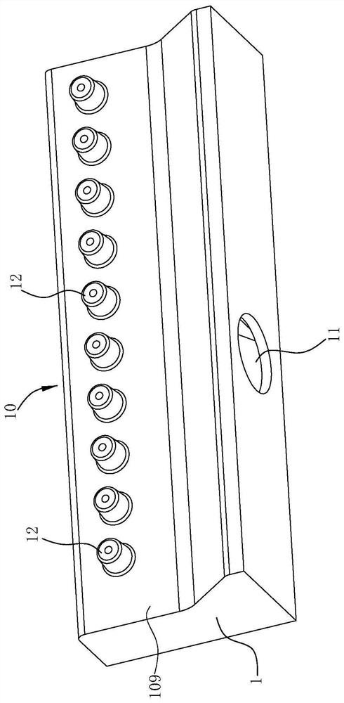 A gas distribution device and a gas water heater using the same