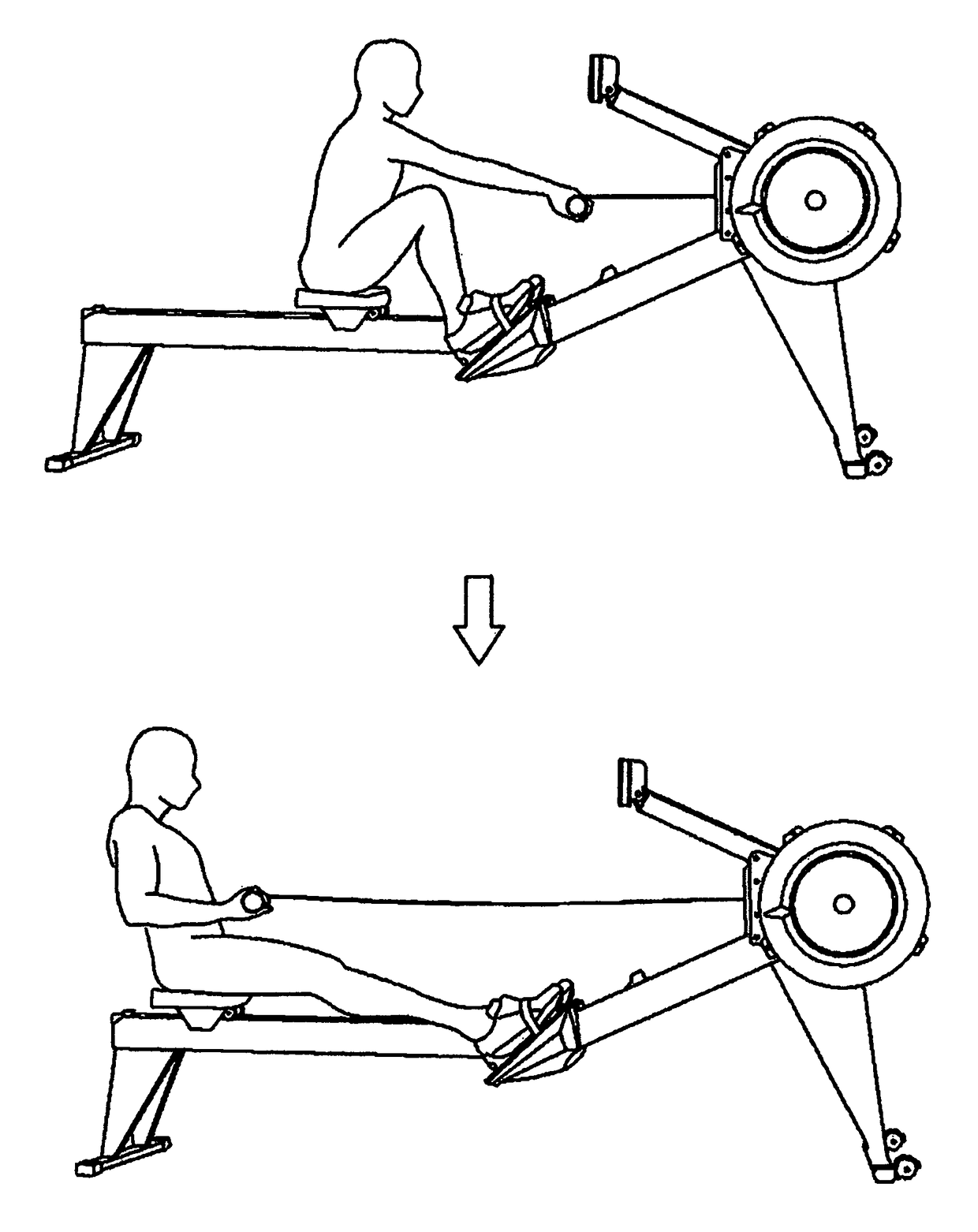 Perfect power rowing ergometer handle