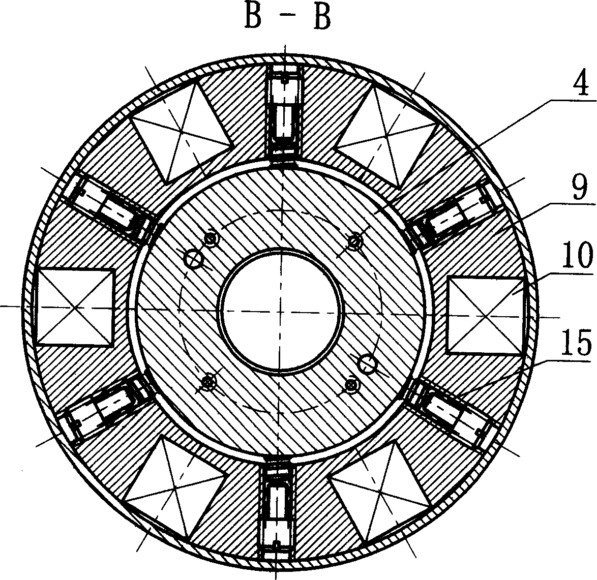 Foot structure of four foot walking robot with foot float support