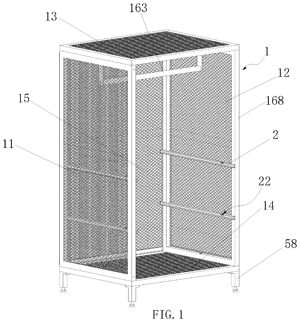 Multifunctional breathable storage cabinet