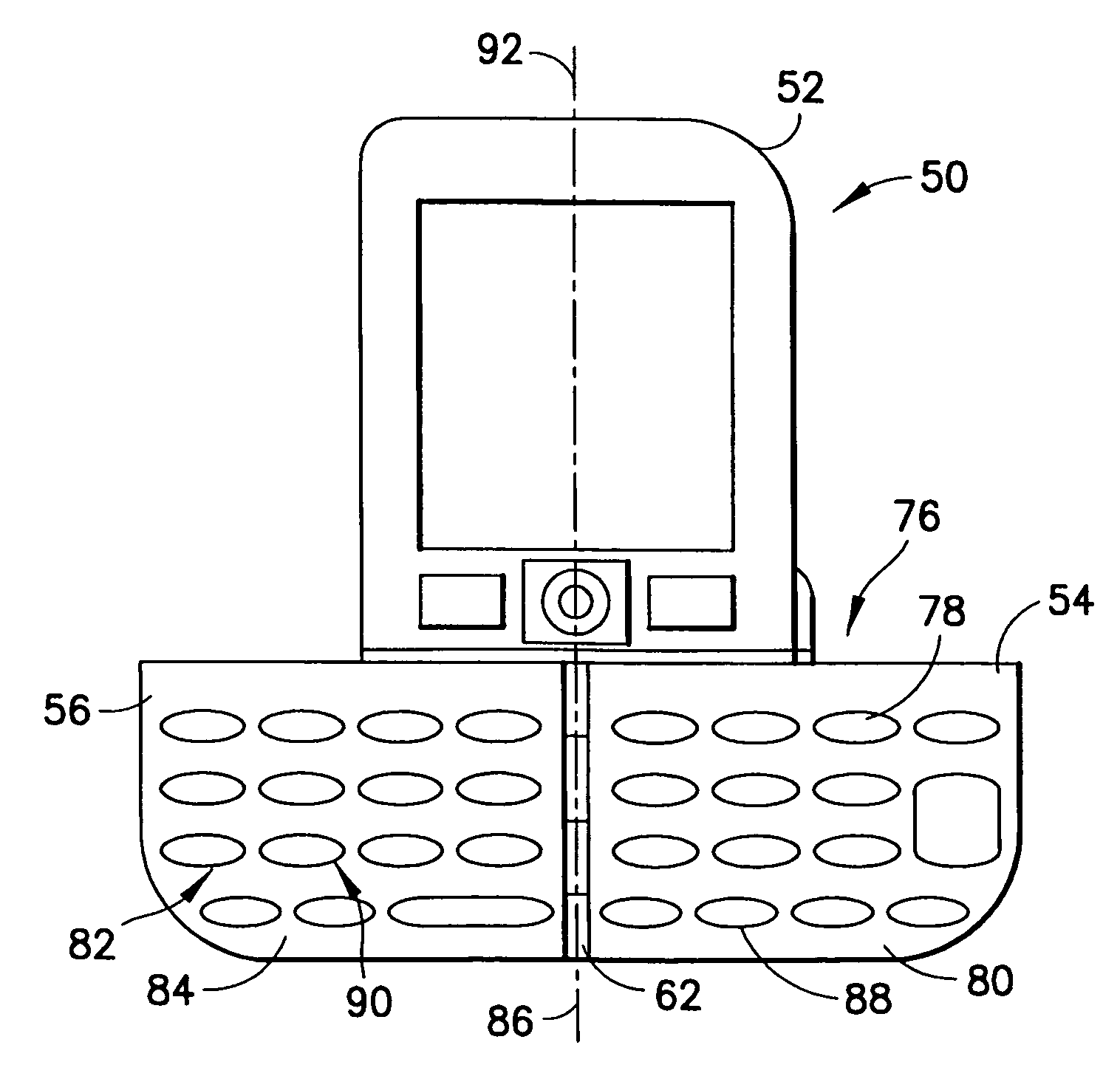 Electronic device having full function foldable keyboard